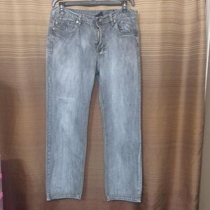 Axel-arigato Men's Grey and Blue Jeans